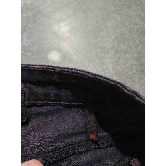 RtA Road to Awe black Distressed raw hem jeans sz 26 - Picture 5 of 7